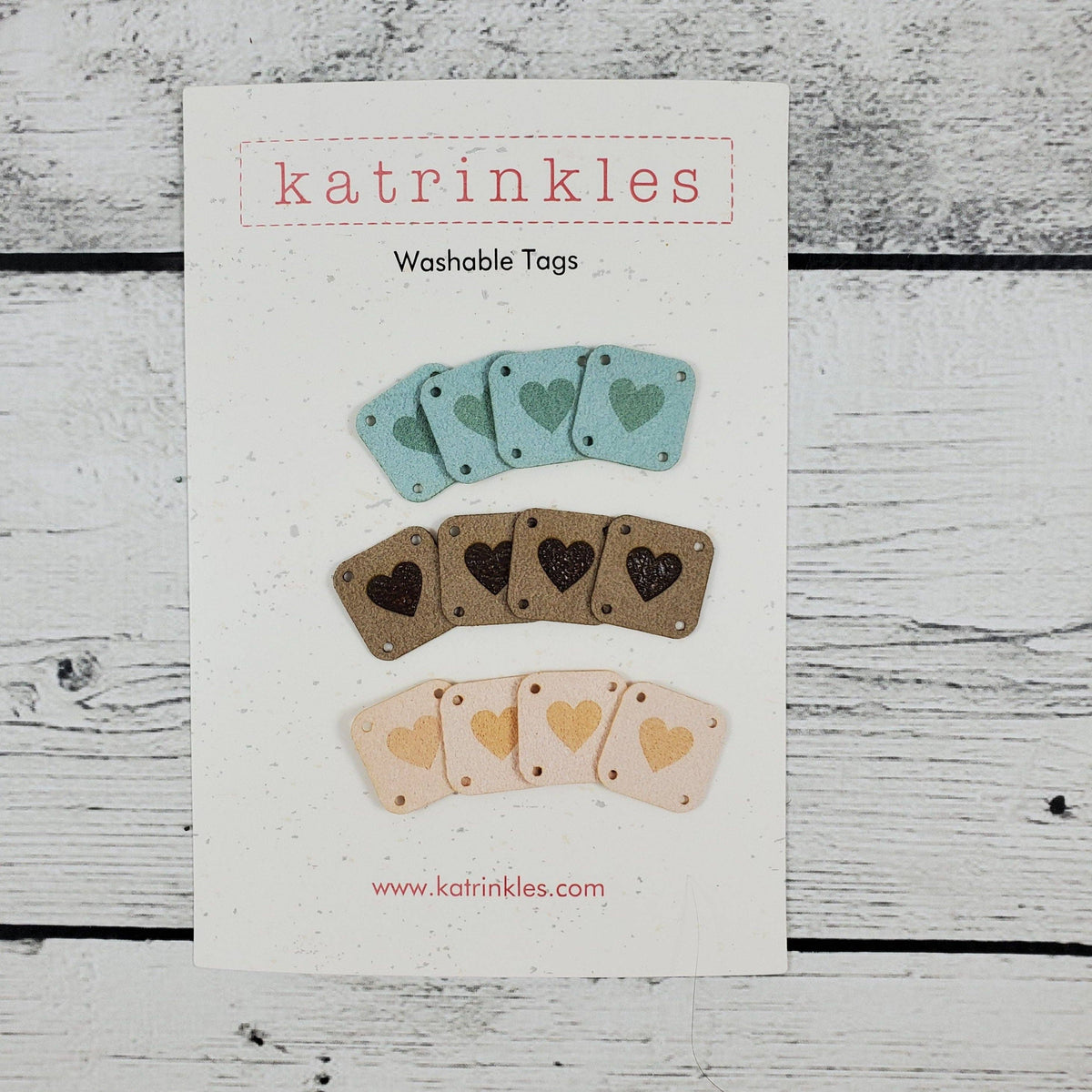 Solid Heart Square Clothing Tags for Handmade Items