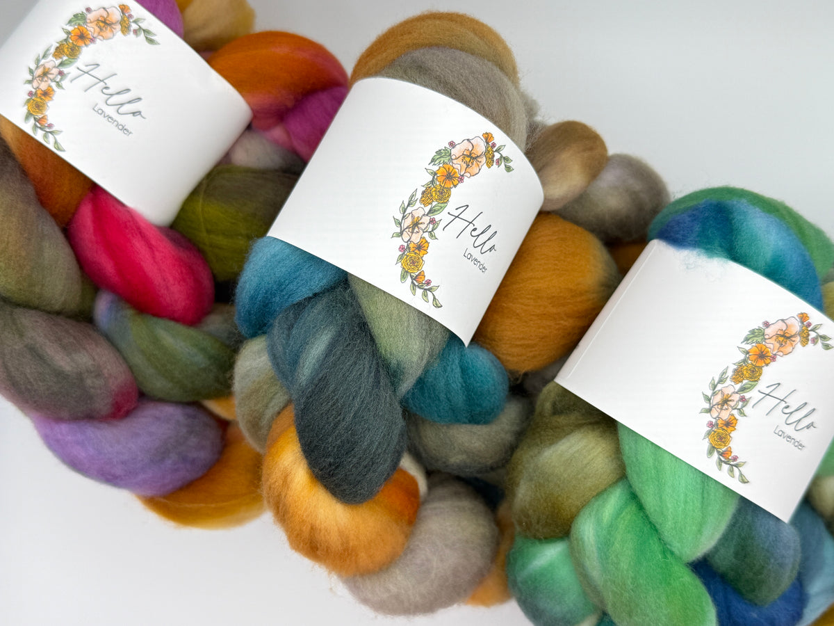Hello Lavender Rambouillet Fiber Braid