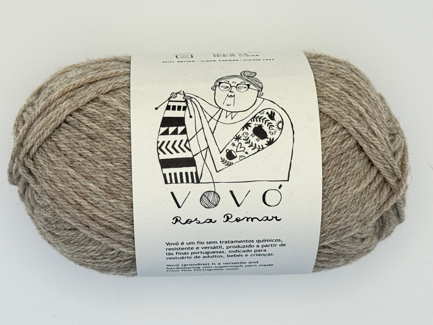 Retrosaria Rosa Pomar Vovó Sport Weight Wool Yarn