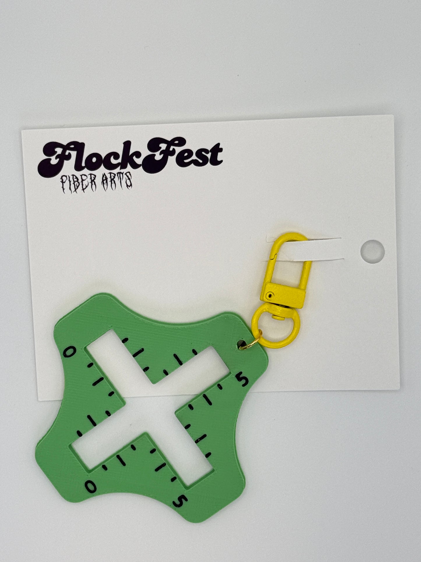 Knitting & Crochet Gauge Swatch Keychain