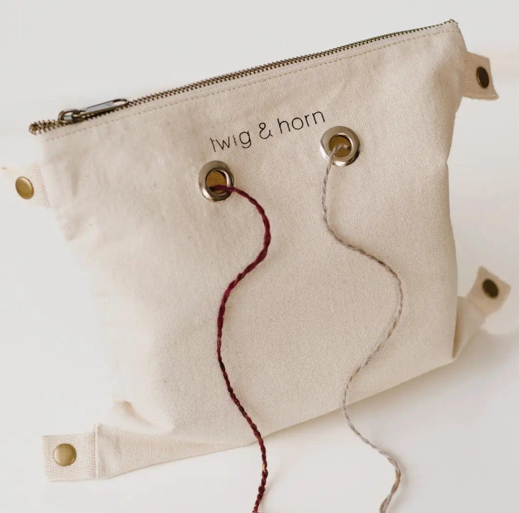 Snap Project Bag Twig & Horn