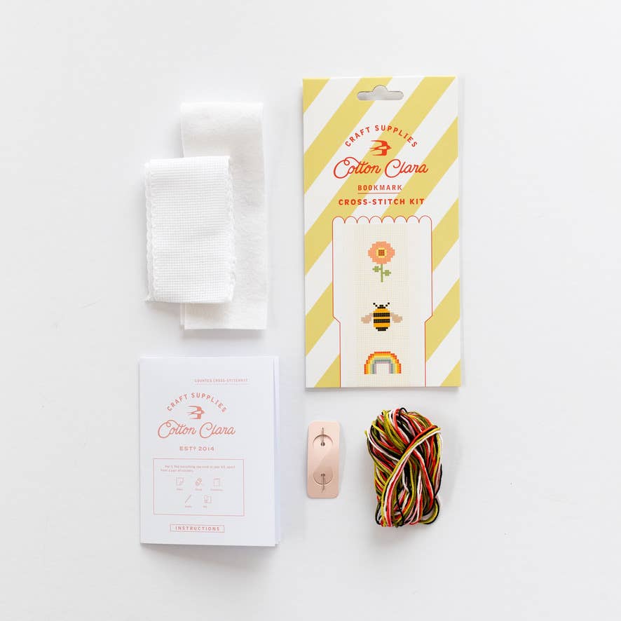 Bookish Counted Cross Stitch Bookmark Kit (Beginner Friendly)