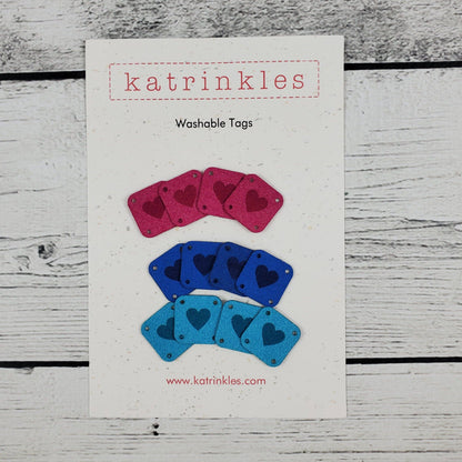 Solid Heart Square Clothing Tags for Handmade Items