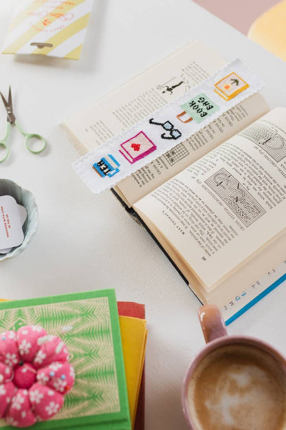 Bookish Counted Cross Stitch Bookmark Kit (Beginner Friendly)