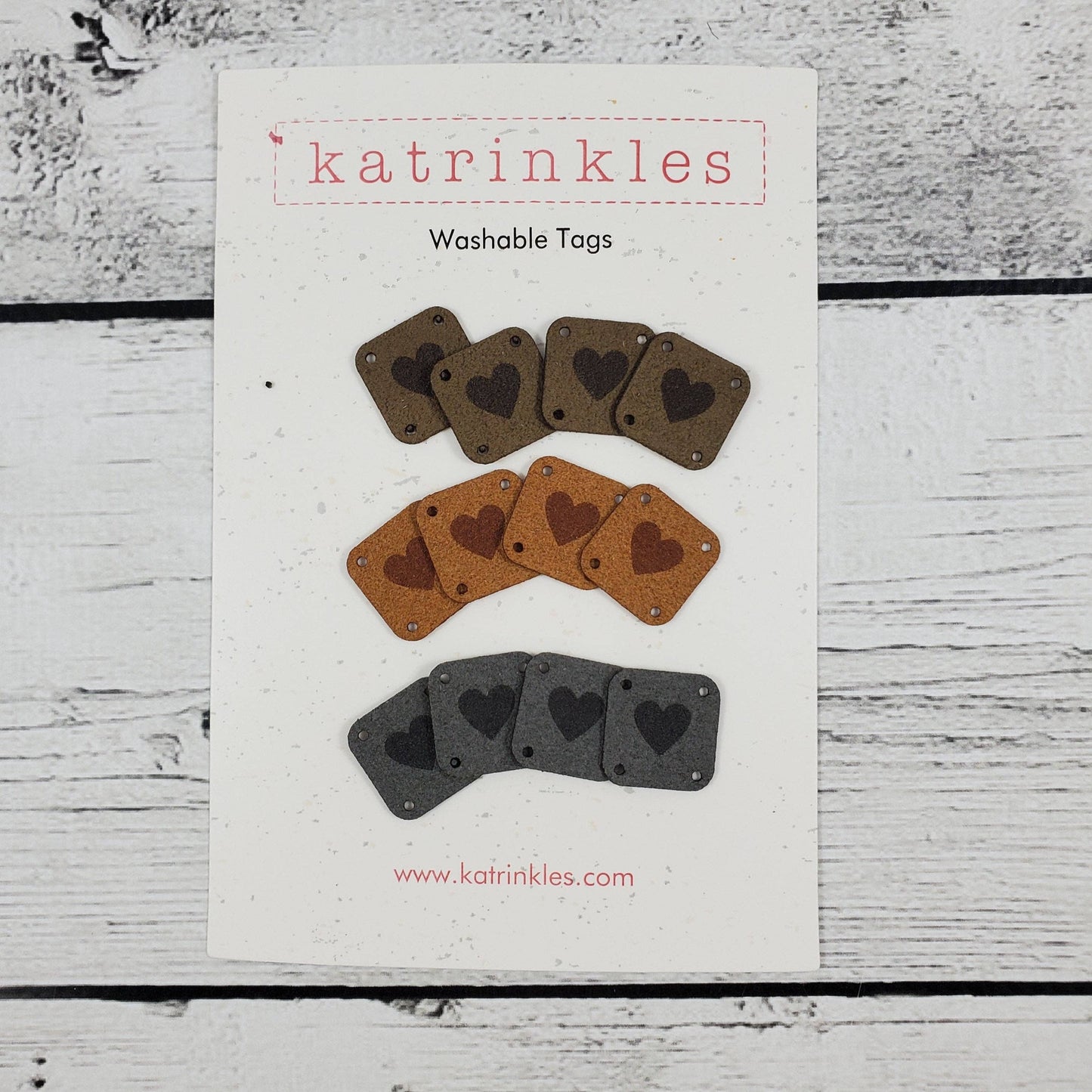 Solid Heart Square Clothing Tags for Handmade Items