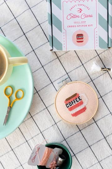 Coffee Cup Cross Stitch Kit