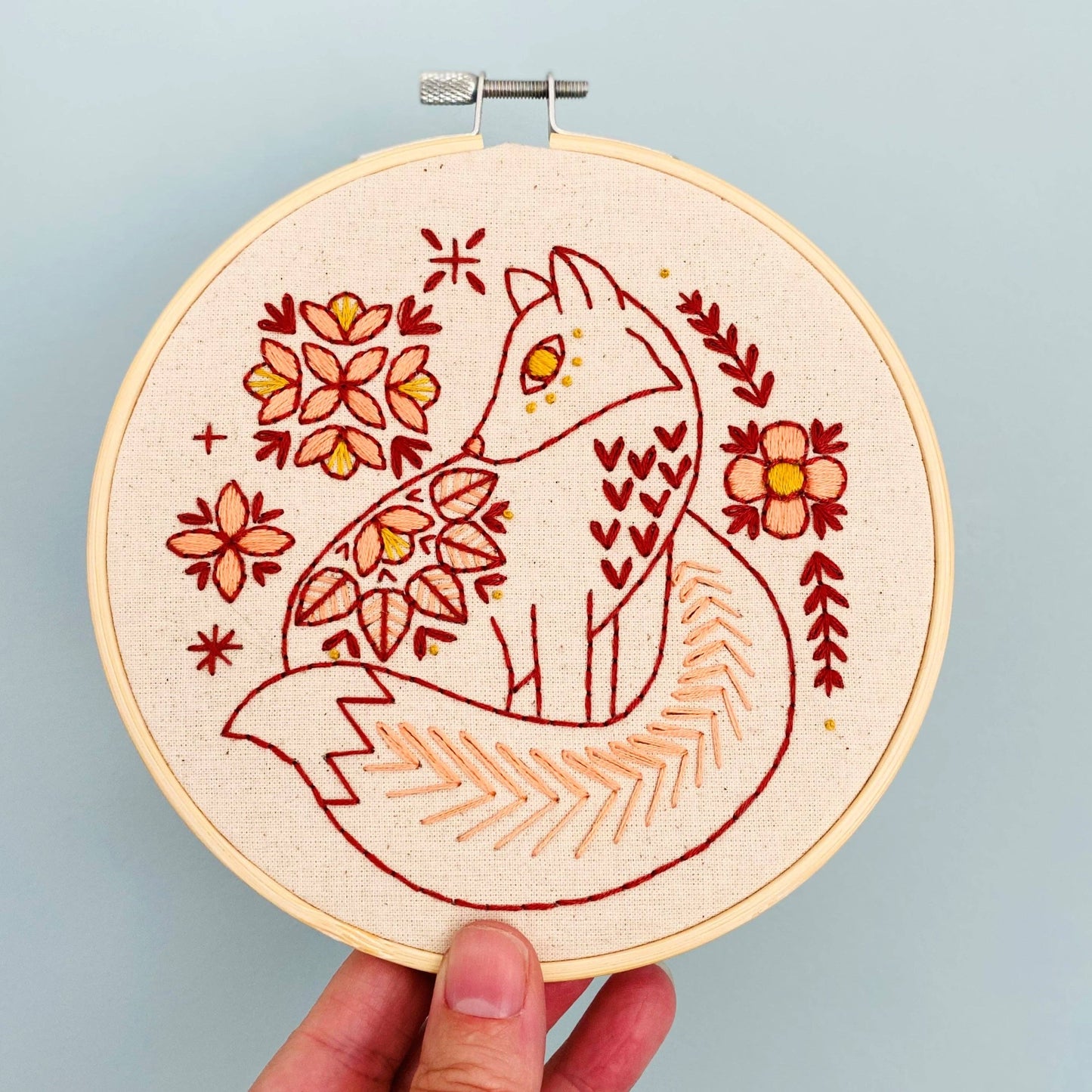 Folk Fox Complete Embroidery Kit