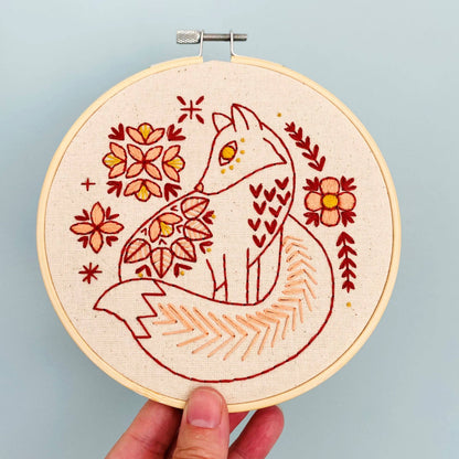 Folk Fox Complete Embroidery Kit