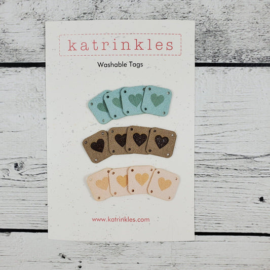 Solid Heart Square Clothing Tags for Handmade Items