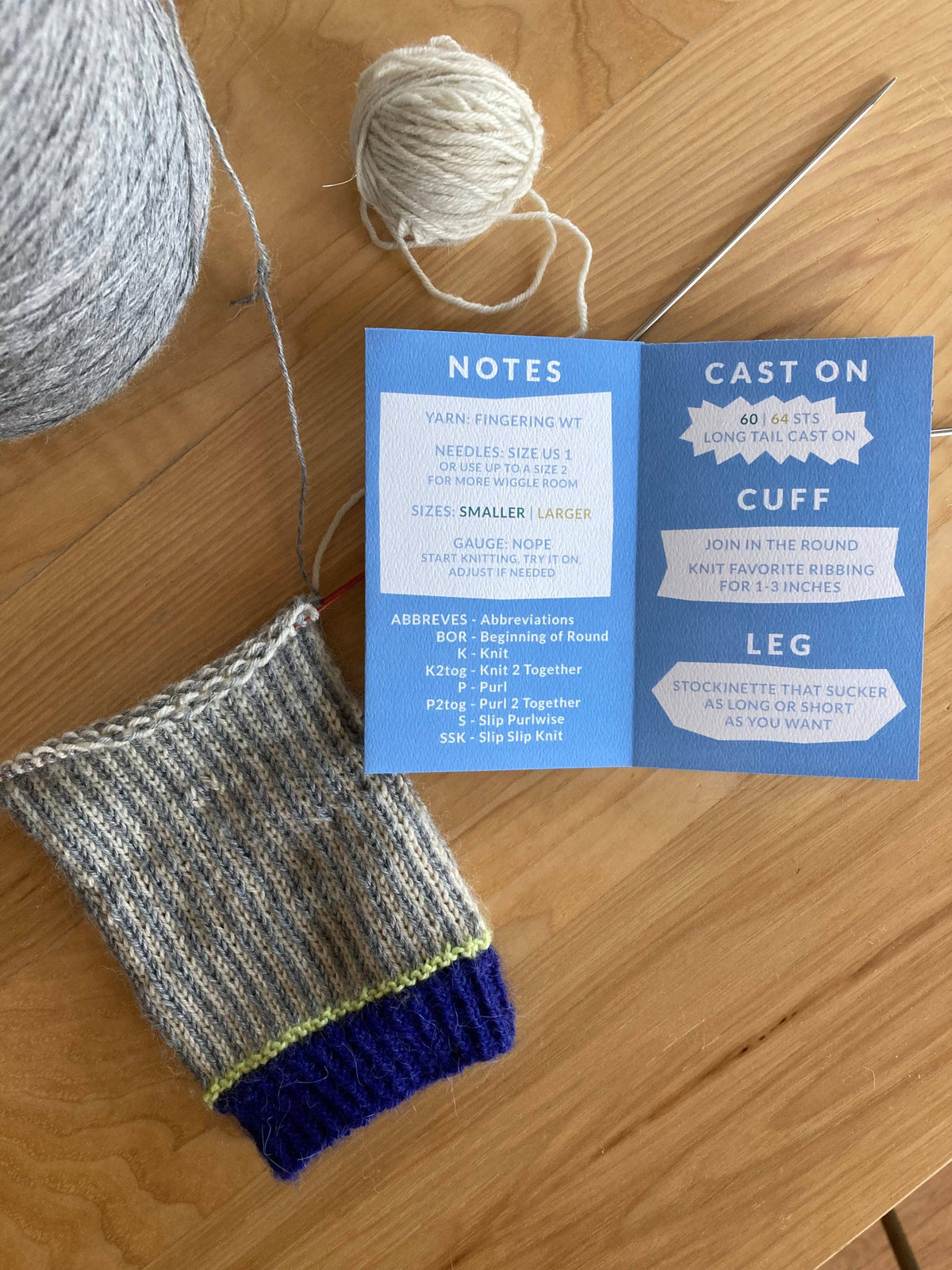 Top Down Sock Mini Zine from Sundew Sewing Co