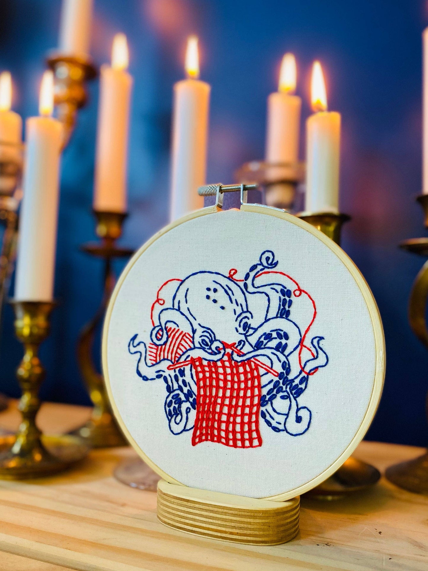 Octopus Knitting Complete Embroidery Kit