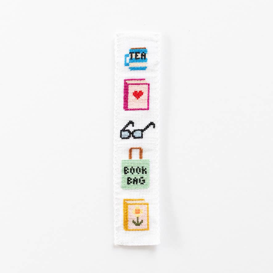 Bookish Counted Cross Stitch Bookmark Kit (Beginner Friendly)