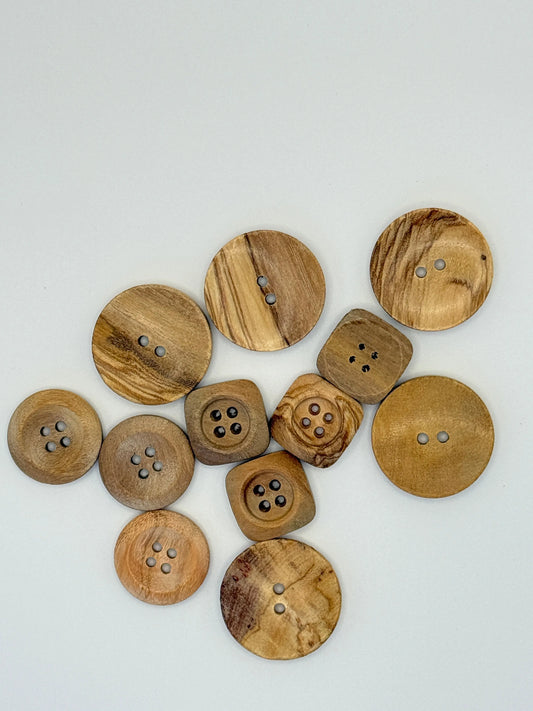 Wooden Buttons Retrosaria Rosa Pomar