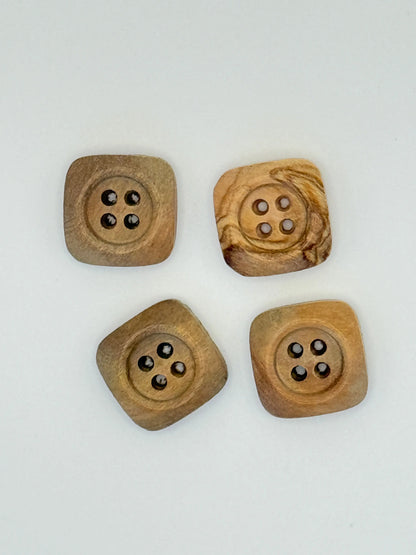 Wooden Buttons Retrosaria Rosa Pomar