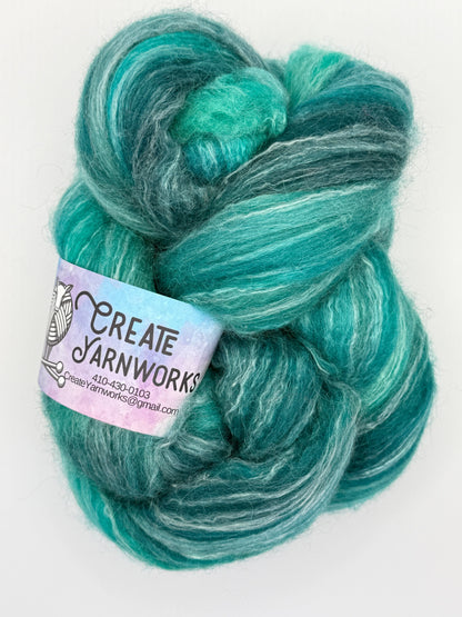 BFL, Rose Fiber, Baby Alpaca Top Create Yarnworks