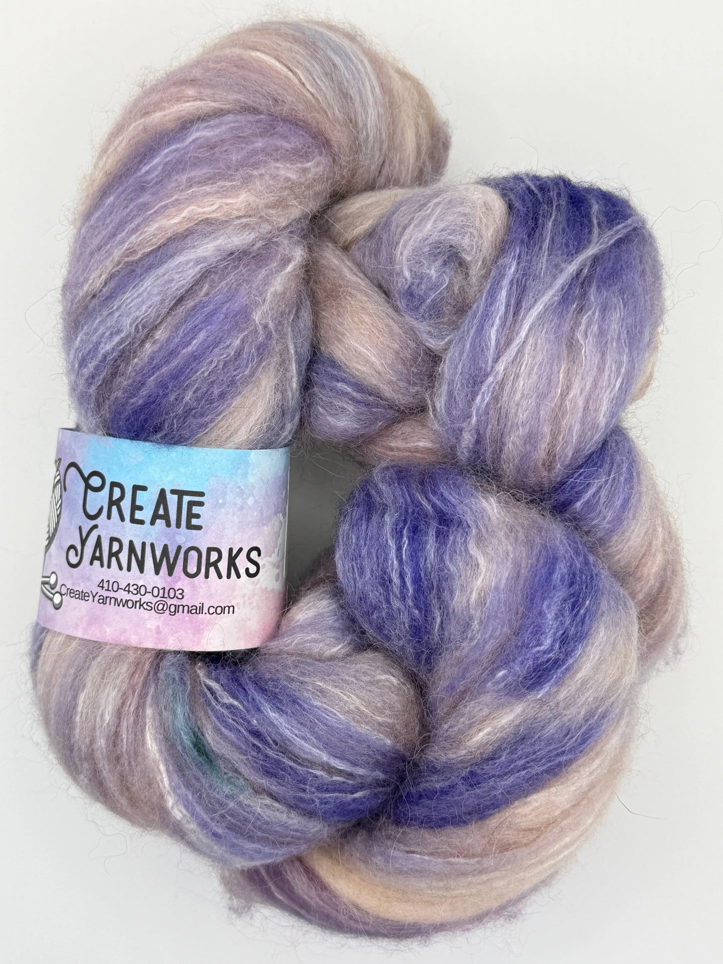 BFL, Rose Fiber, Baby Alpaca Top Create Yarnworks