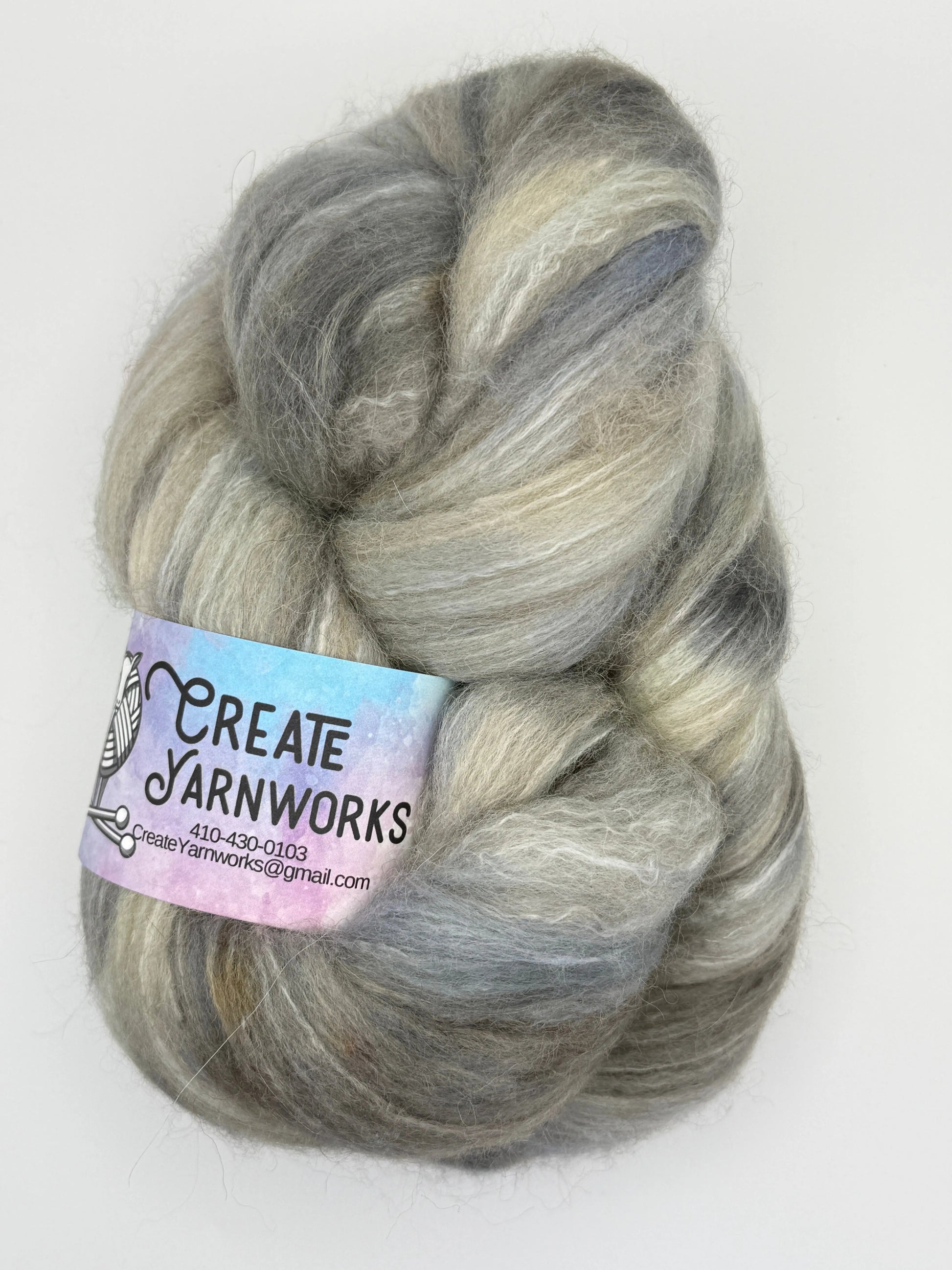 BFL, Rose Fiber, Baby Alpaca Top Create Yarnworks