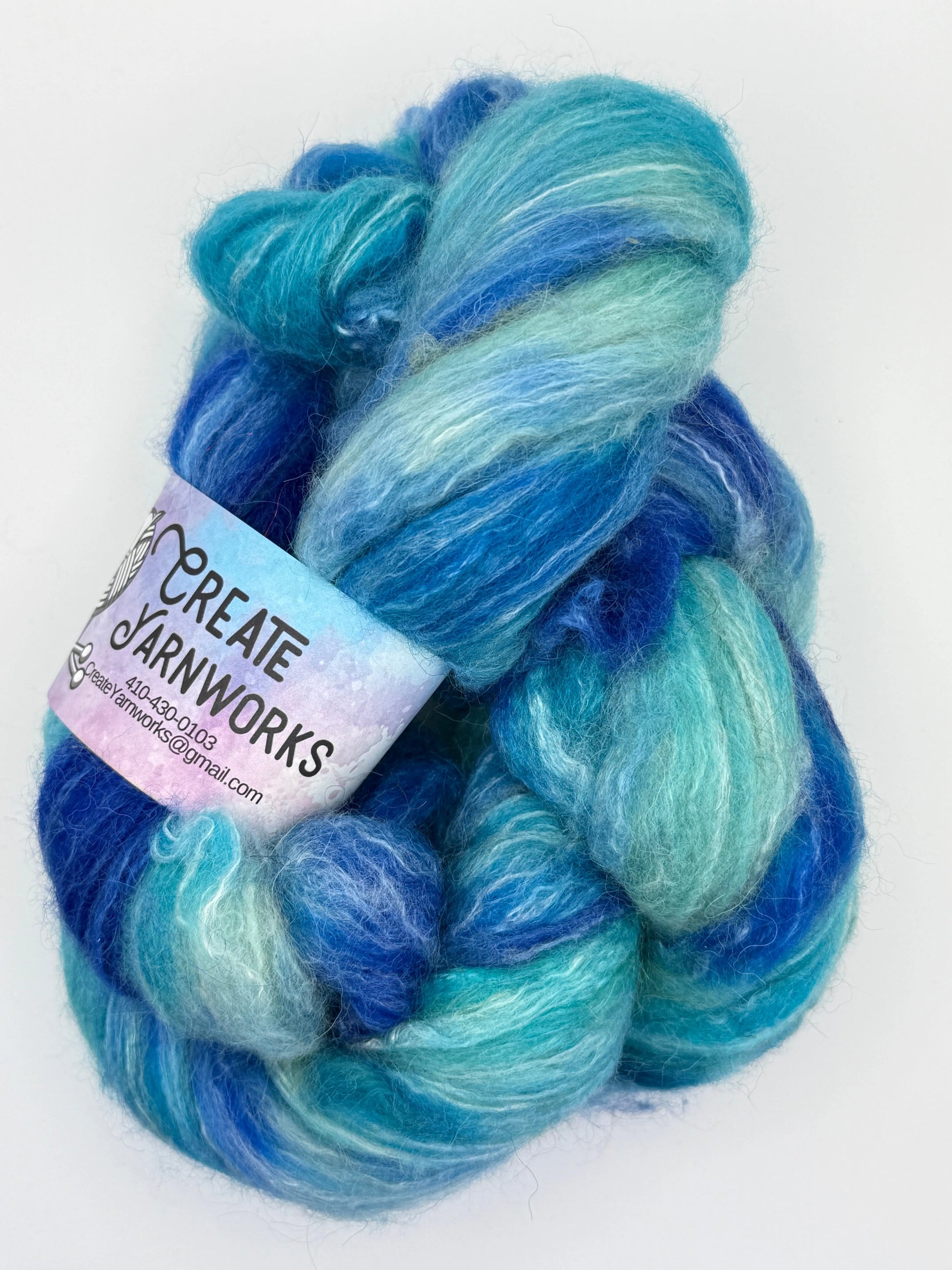 BFL, Rose Fiber, Baby Alpaca Top Create Yarnworks