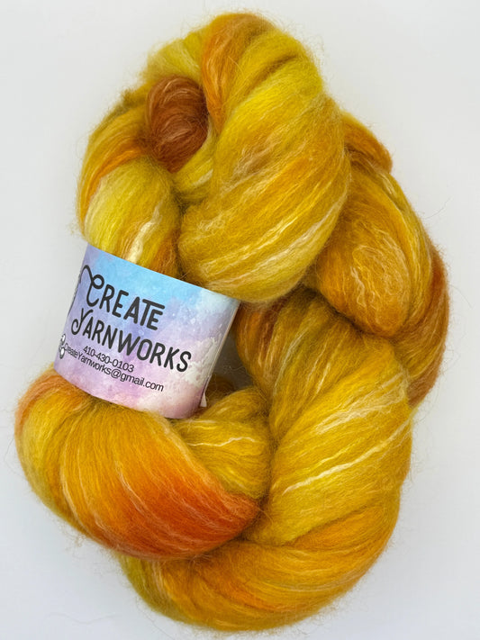 BFL, Rose Fiber, Baby Alpaca Top Create Yarnworks