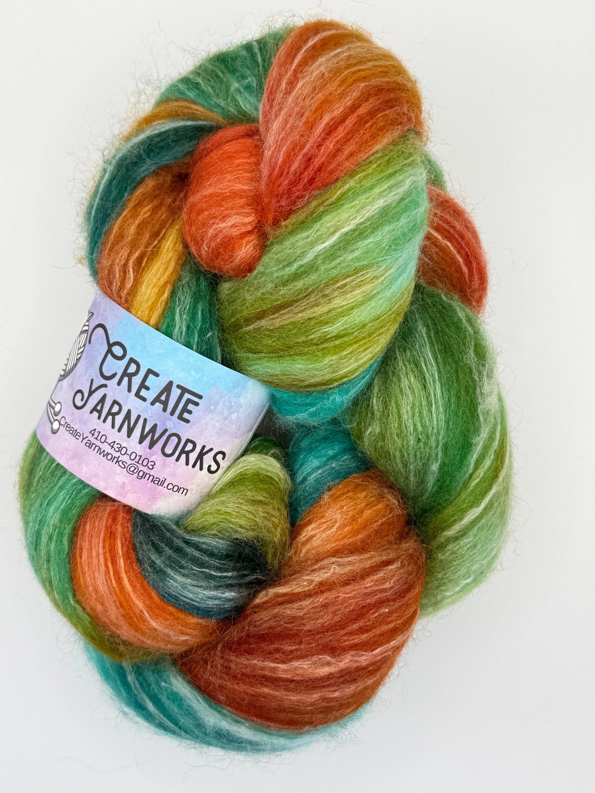 BFL, Rose Fiber, Baby Alpaca Top Create Yarnworks