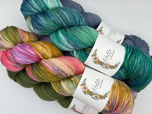 Hello Lavender Worsted Weight Hand-Dyed Yarn