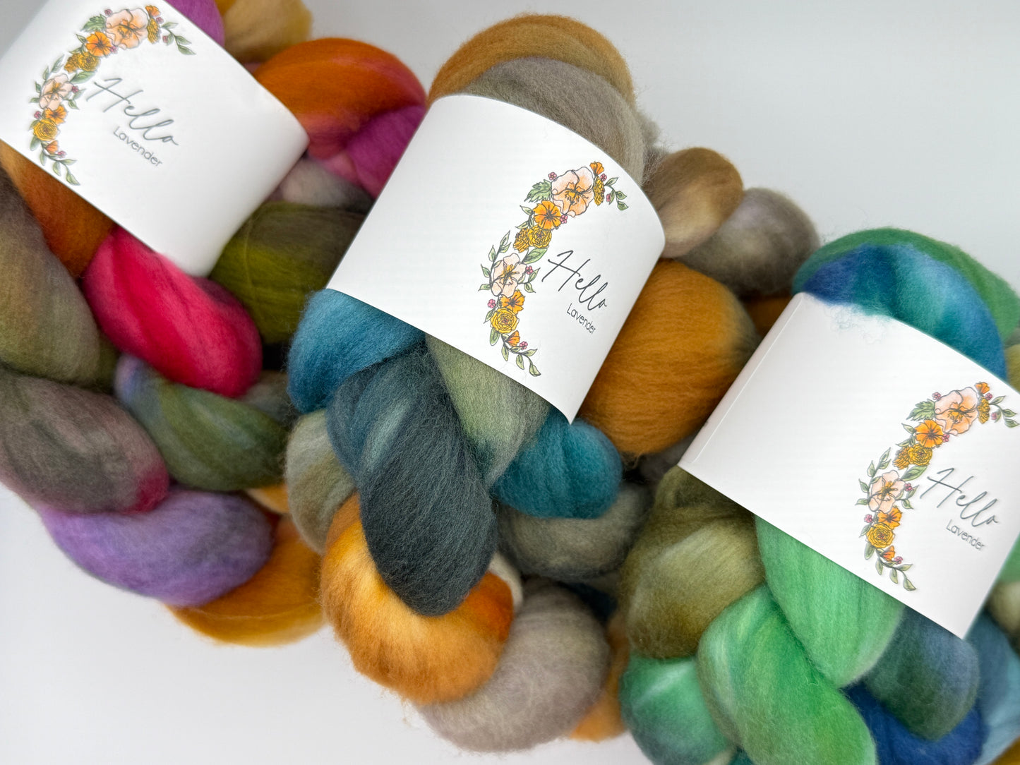 Hello Lavender Rambouillet Fiber Braid