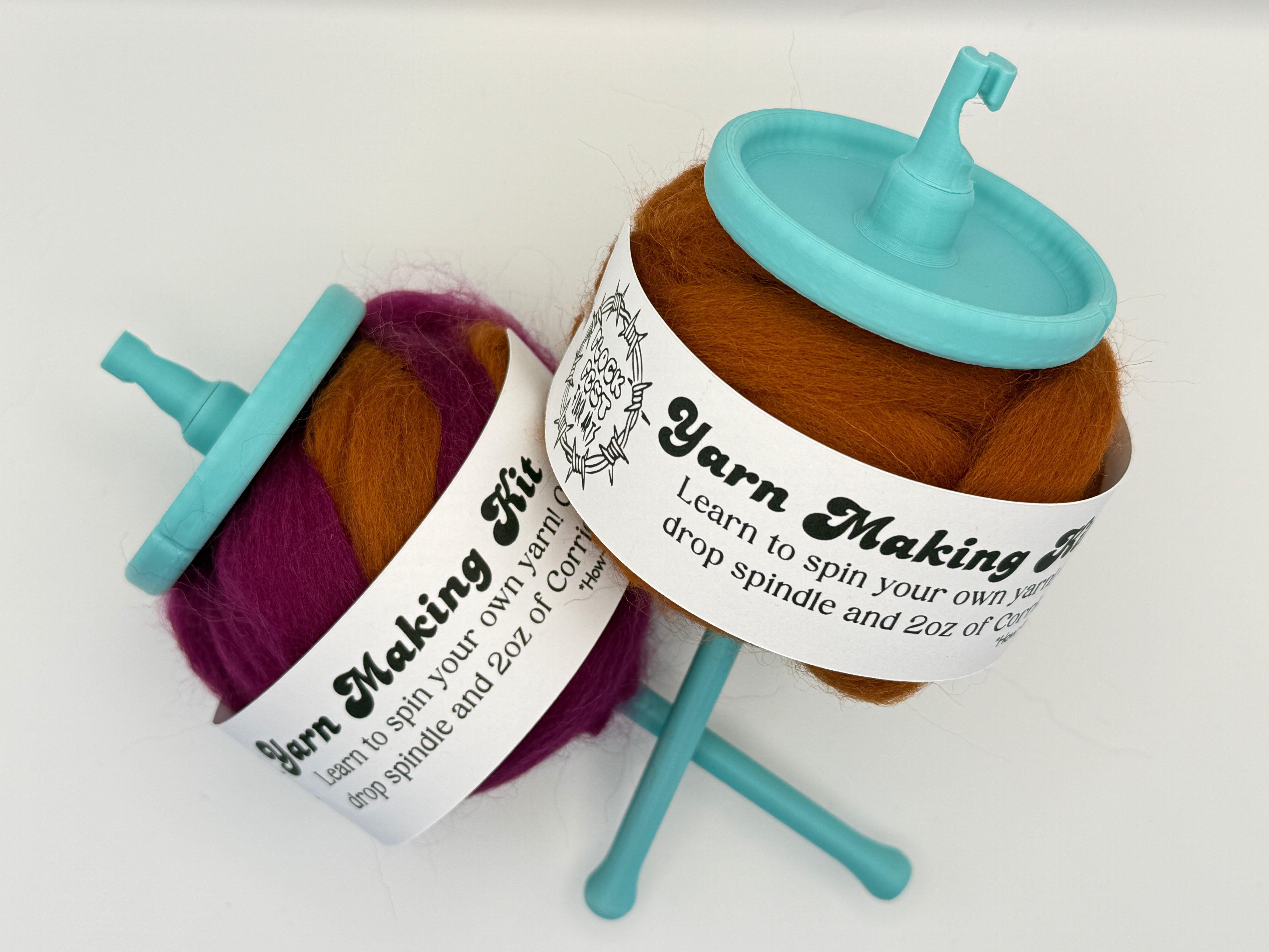 Learn to Spin Your own Yarn Kit - Drop Spindle & Fiber – High Tide Fibers