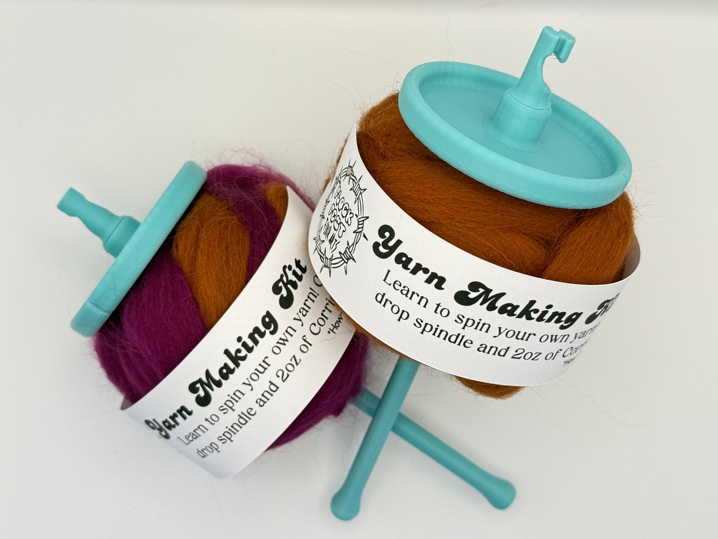 Learn to Spin Your own Yarn Kit - Drop Spindle & Fiber