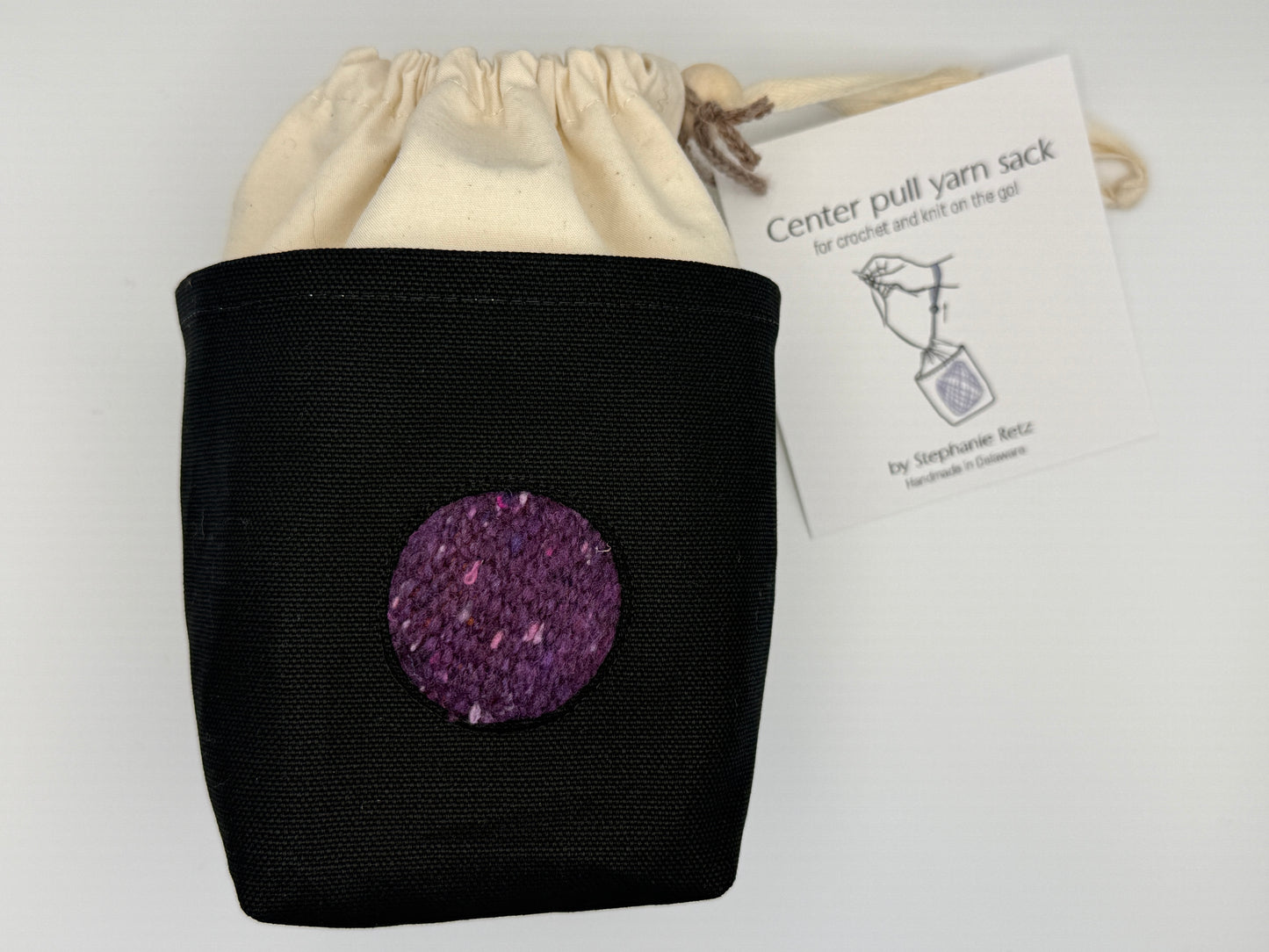 Center Pull Yarn Sack - Knit or Crochet on the Go - Handmade in Delaware!