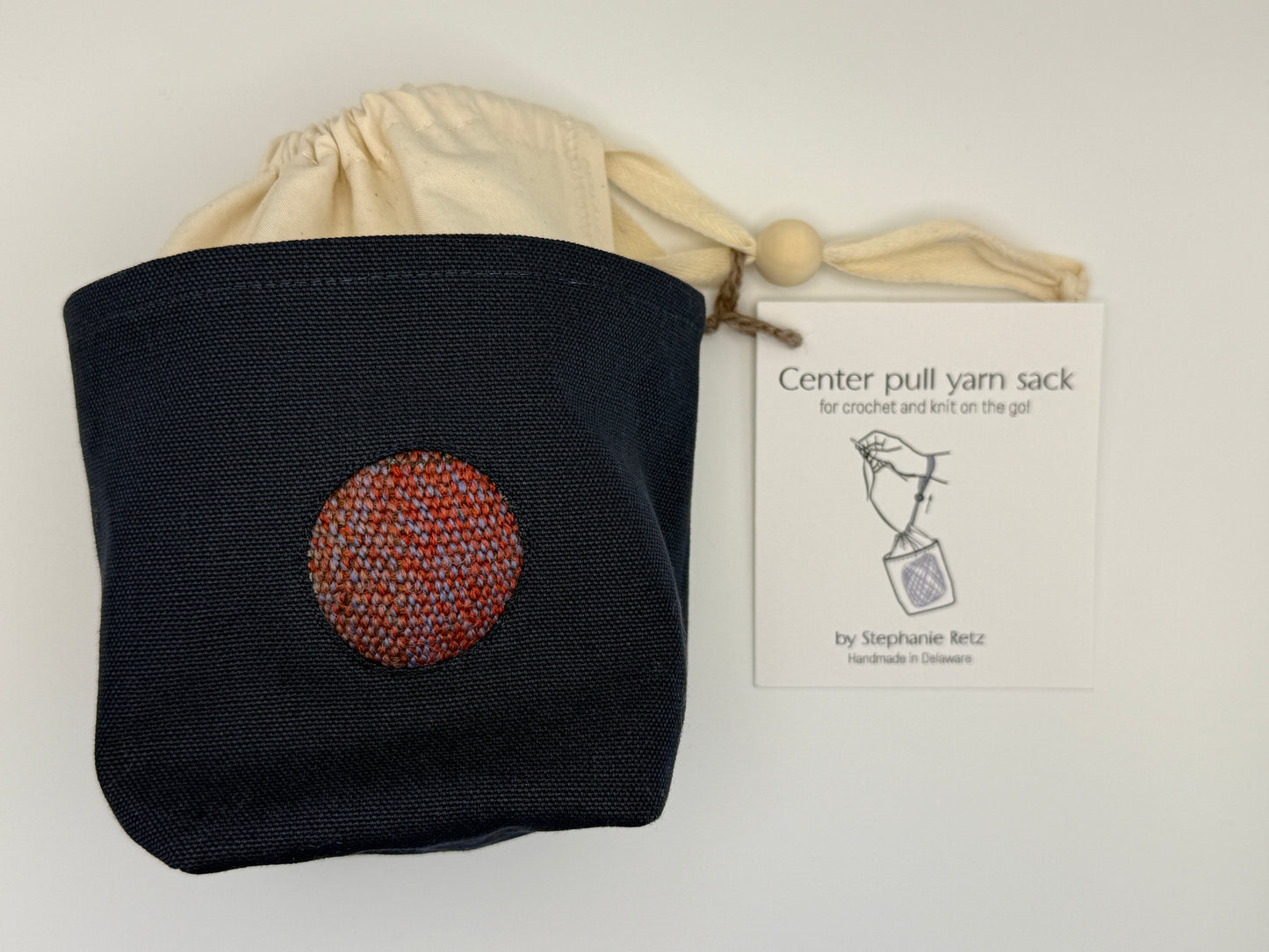 Center Pull Yarn Sack - Knit or Crochet on the Go - Handmade in Delaware!
