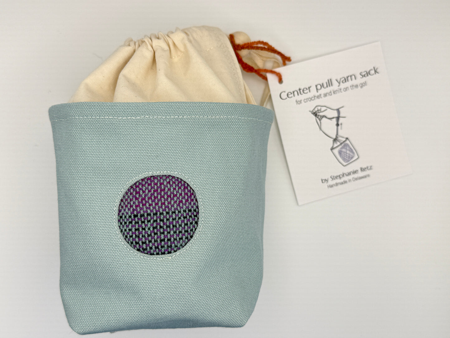 Center Pull Yarn Sack - Knit or Crochet on the Go - Handmade in Delaware!