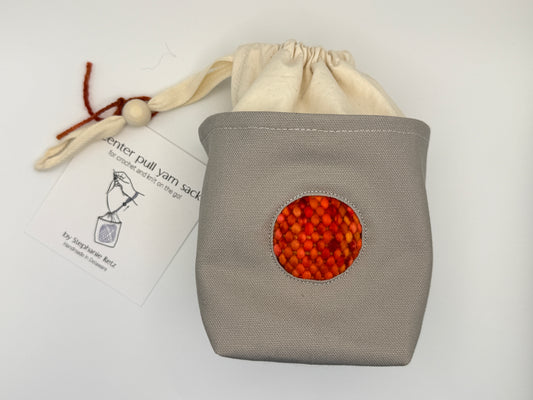 Center Pull Yarn Sack - Knit or Crochet on the Go - Handmade in Delaware!