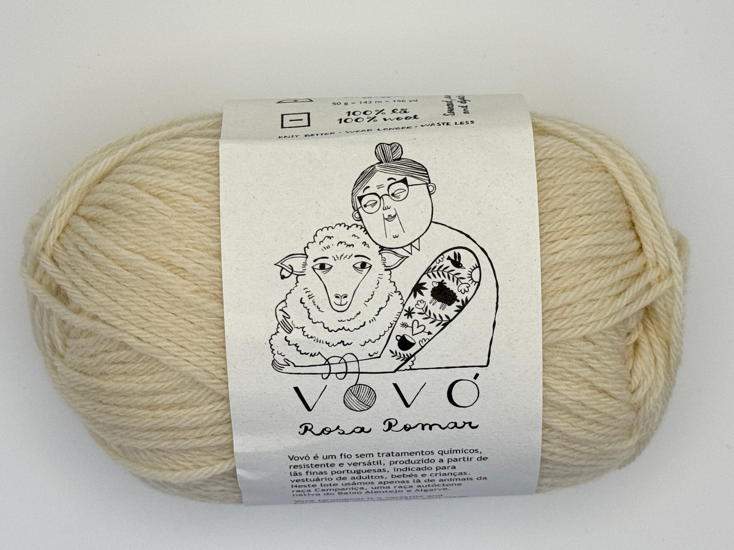 Retrosaria Rosa Pomar Vovó Sport Weight Wool Yarn