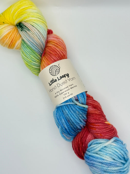 Little Loopy Worsted Hand-Dyed Yarn for Pride 2026 to Benefit CAMP Rehoboth