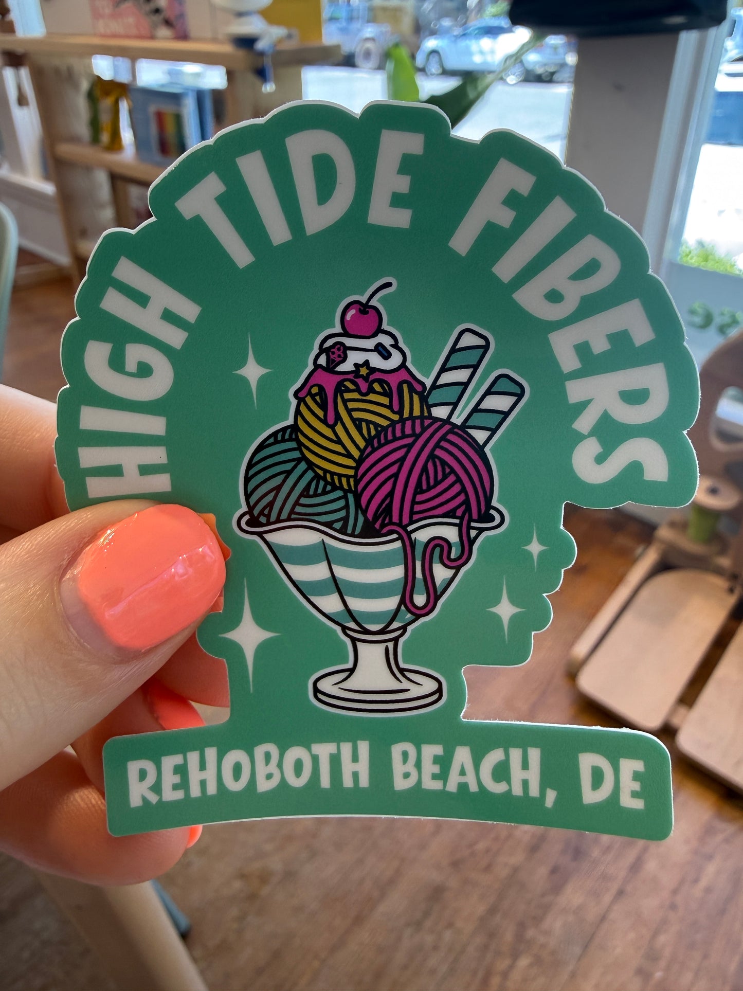 High Tide Fibers Stickers - Local Art!