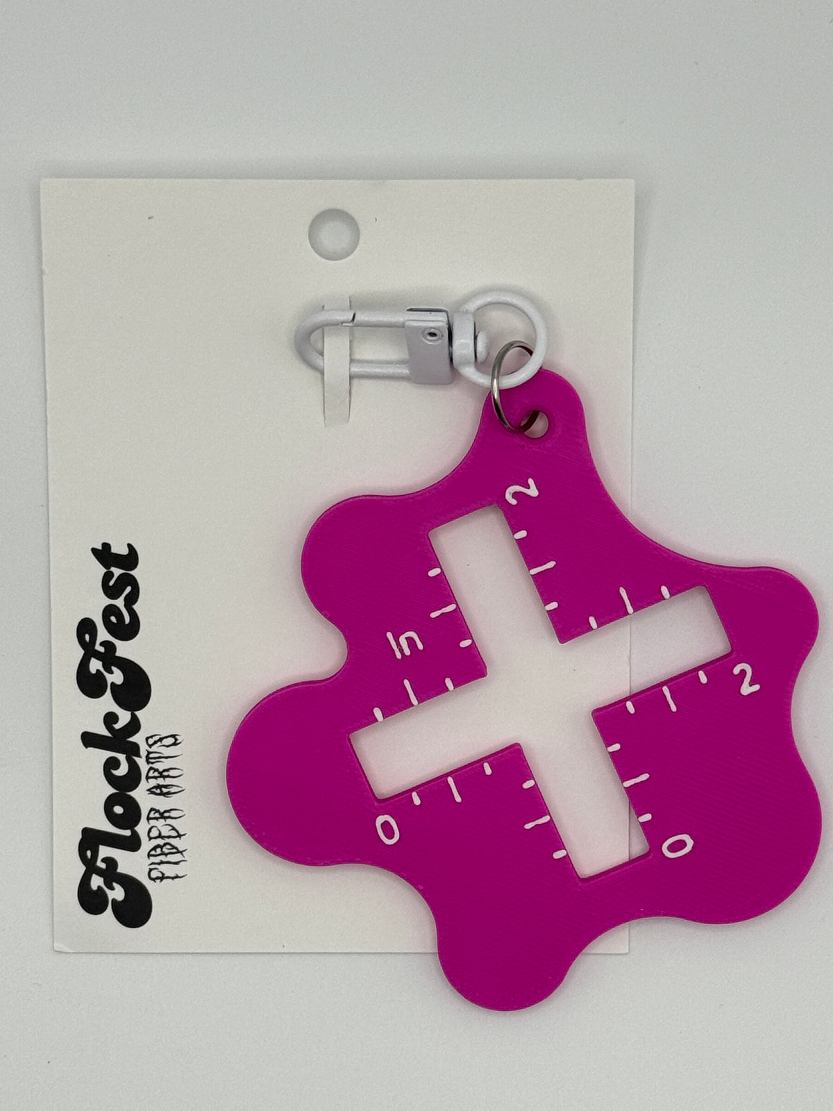 Knitting & Crochet Gauge Swatch Keychain