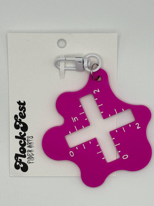 Knitting & Crochet Gauge Swatch Keychain