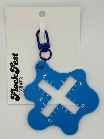 Knitting & Crochet Gauge Swatch Keychain