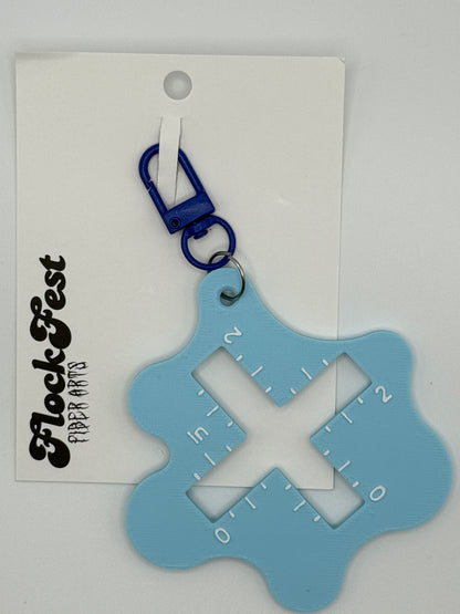 Knitting & Crochet Gauge Swatch Keychain