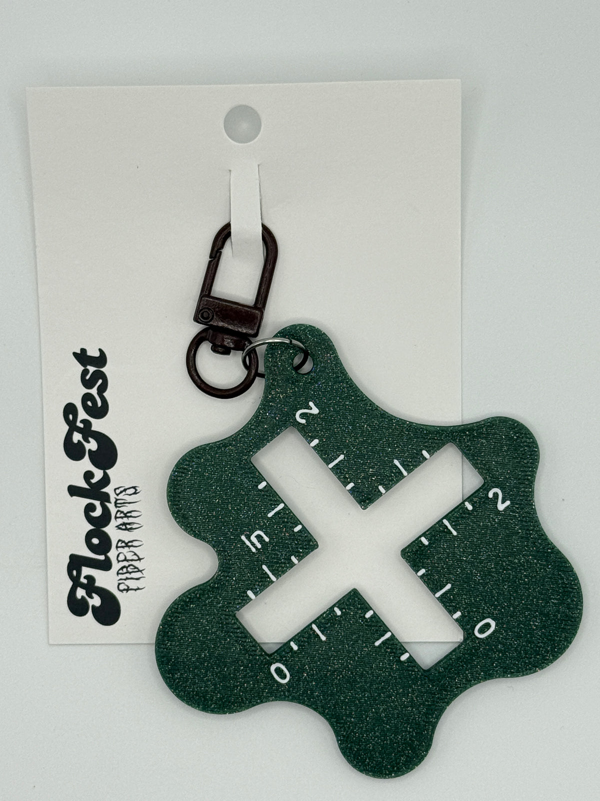 Knitting & Crochet Gauge Swatch Keychain