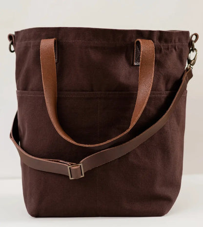 Canvas Crossbody Project Tote Bag Twig & Horn