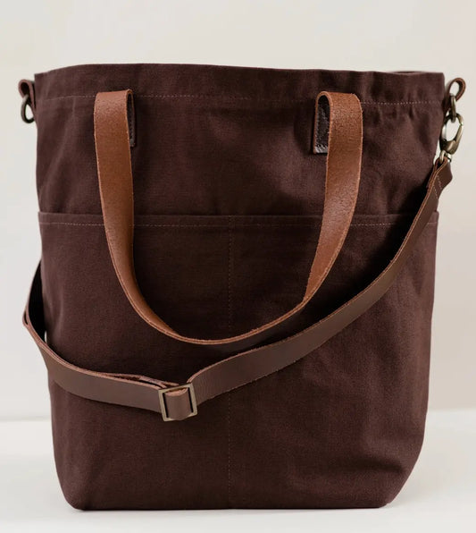 Canvas Crossbody Project Tote Bag Twig & Horn