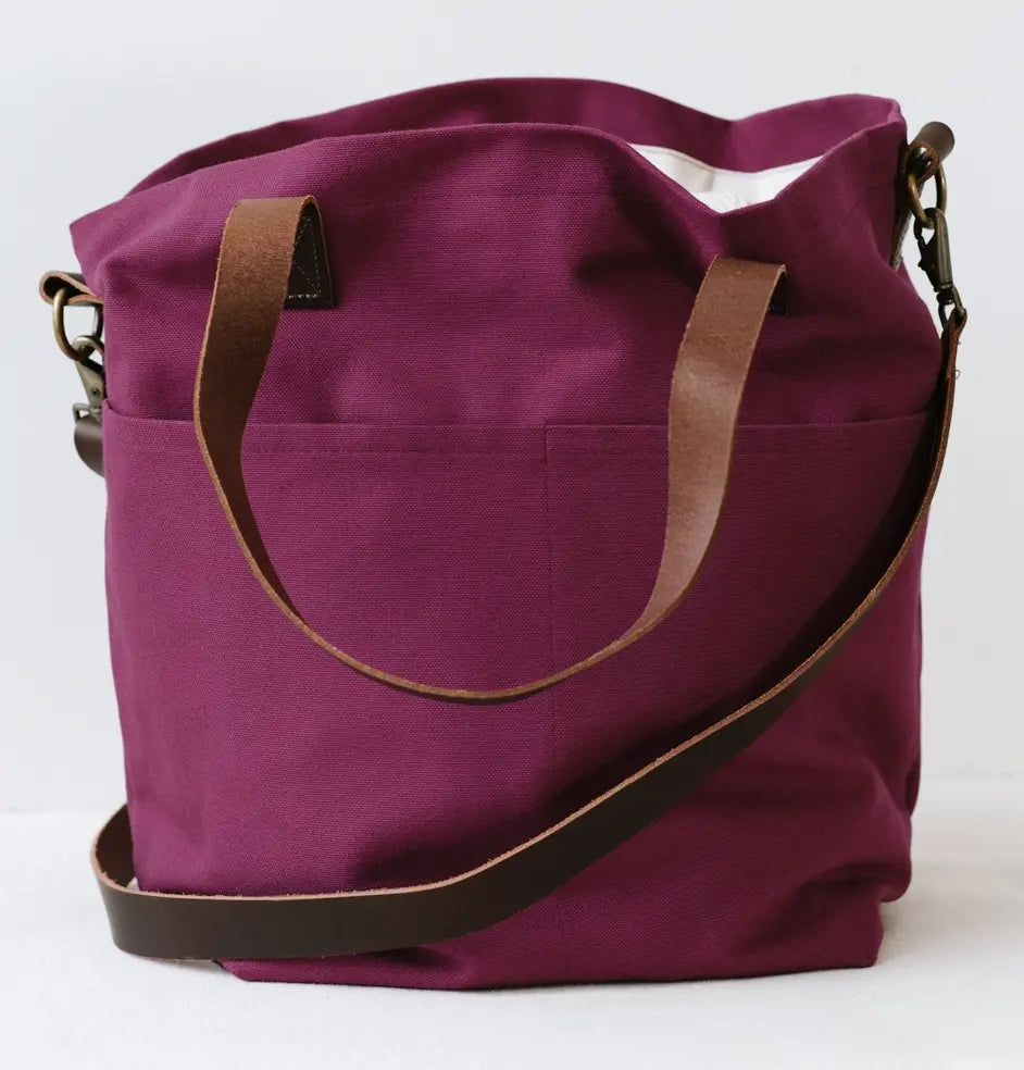Canvas Crossbody Project Tote Bag Twig & Horn