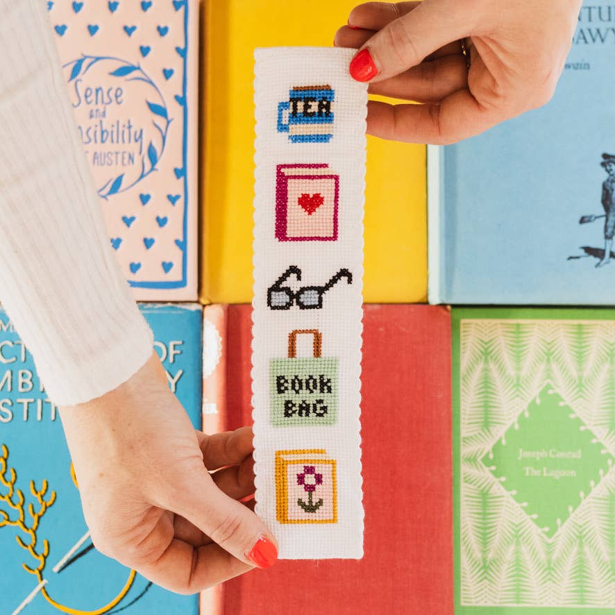Bookish Counted Cross Stitch Bookmark Kit (Beginner Friendly)