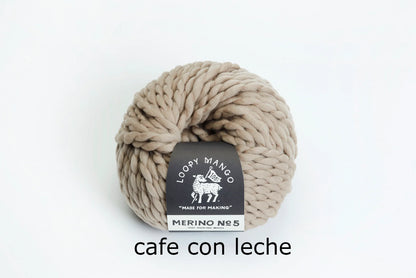 Loopy Mango Merino No. 5 Super Bulky Weight Wool Yarn