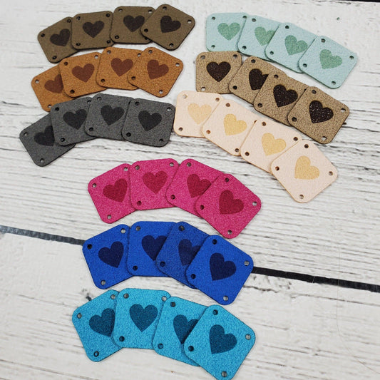 Solid Heart Square Clothing Tags for Handmade Items