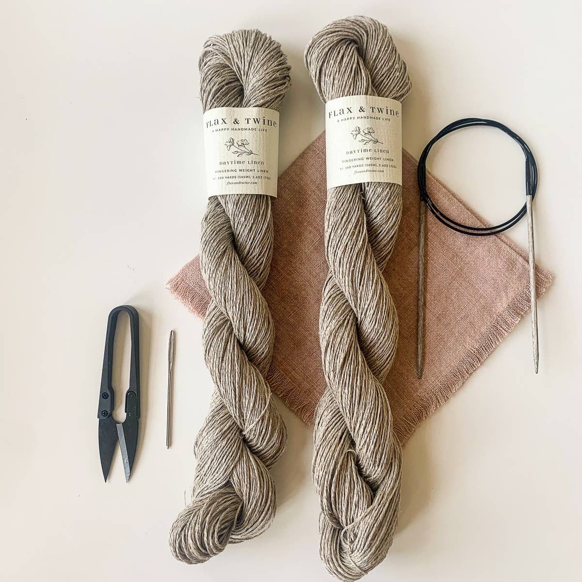 Bennet Bandana Knitting Kit from Flax & Twine